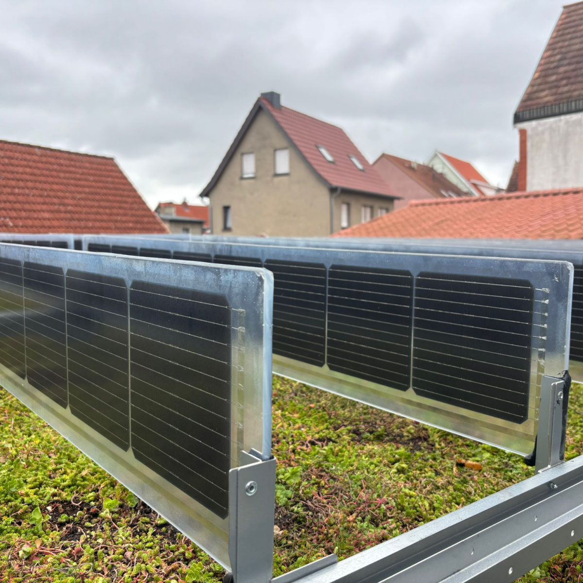 Innovative Photovoltaik-Anlage auf Gründach in Neustadt-Glewe 1